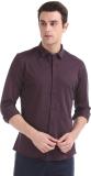 NAUTICA Men Self Design Casual Red Shirt