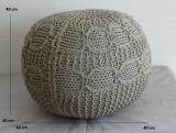 concept home inc Fabric Pouf (Finish Color - BAZE, Pre Assembled)