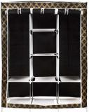 GTC 6+2 Shelves 3 door 88142 Carbon Steel Collapsible Wardrobe (Finish Color - Golden, DIY(Do-It-Yourself))