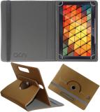 ACM Flip Cover for Iball Majestic 01 (Gold, Cases with Holder, Pack of: 1)