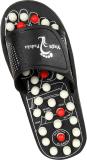 jasvi R32T Paduka (Size-07) Spring Slipper Acupressure & Magnetic Massage Massager (Black_Size: 07)