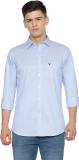 Allen Solly Men Self Design Casual Blue Shirt