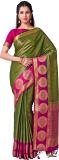 MIMOSA Embellished Kanjivaram Art Silk Saree (Green)