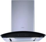 Elica Glace EDS HE LTW 60 BK T4V LED Wall Mounted Silver 1010 CMH Chimney