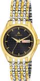 Aglance 1578BM02 Blackn Dial Silver gold Analog Watch  - For Men