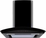 Elica Glace EDS HE LTW 60 BK NERO T4V LED Wall Mounted Black 1010 CMH Chimney