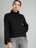 Roadster Full Sleeve Solid Women Sweatshirt