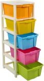 Joyful Plastic Free Standing Chest of Drawers (Finish Color - Multicolor, DIY(Do-It-Yourself))