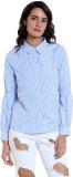 VERO MODA Women Striped Casual Blue Shirt