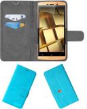 ACM Flip Cover for Iball Andi 5q Gold 4g (Blue, Cases with Holder, Pack of: 1)