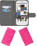 ACM Flip Cover for Celkon Signature Hd A119q (Pink, Cases with Holder, Pack of: 1)