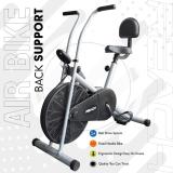 Reach AB-90BS Air Bike Exercise Fitness Cycle With Fixed Handles & Back Support For Home Upright Stationary Exercise Bike (Black)