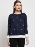 BELLE FILLE Full Sleeve Embellished Women Sweatshirt