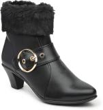 VALIOSAA Boots For Women (Black , 5)