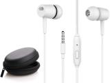 Meyaar Special Edition High Bass in-Ear Headphones With Free Case Wired (White, In the Ear)