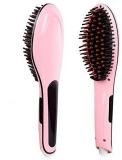 curve creation Straight Ceramic fast Hair Straightener Brush, Curler and Styler Brush, hair straightener for women, hair straighteners comb brush with Temperature Control for Women (PINK STRAIGHTENER BRUSH) HOME-22(1) Hair Straightener Brush (Multicolor)