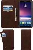 ACM Flip Cover for I Kall K110 (Brown, Dual Protection, Pack of: 1)