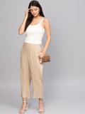 Varanga Regular Fit Women Beige Trousers