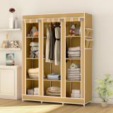 INSIDE STYLE Carbon Steel Collapsible Wardrobe (Finish Color - Beige, DIY(Do-It-Yourself))