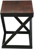 JGS Metal Side Table (Finish Color - TEAK BROWN, Pre-assembled)