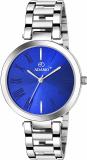 ADAMO Enchant wristwatch / watchs Scratch Resistant Blue Dial Round Shaped with Stainless Steel Chain Premium watch for Women and Girls Analog Watch  - For Women