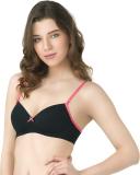 Amante Women T-Shirt Lightly Padded Bra (Black)