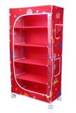 LITTLE ONE'S 5 Shelves Aquatic Powder Coated Carbon Steel Collapsible Wardrobe (Finish Color - Aquatic Red, DIY(Do-It-Yourself))