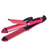 GLowcent 2in1 Ceramic Plate Essential Combo Beauty Set of Hair Straightner and Curler G18 Professional N-2009 2in1 Ceramic Plate Essential Straightener &hair curler C61 Hair Straightener (Pink)