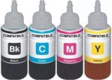 ARK PrintCare Refill Ink For Use In Epson PICTUREMATE PM210, PM215, PM235, PM245, PM250, PM270, PM310 Portable Photo Printers Compatible With Epson T5852 Photo Ink Cartridge - 100 ML Each Bottle Black + Tri Color Combo Pack Ink Bottle