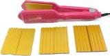 CHAOBA FRM PRO FAERMEI 4 in 1 Crimper & Straightner Multifunctional ion Hair Crimper+Straighner + Waiver Hair Styler (Pink)