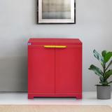 Nilkamal Freedom Mini Small (FMS) Plastic Free Standing Cabinet (Finish Color - Bright Red & Thumsup Yellow, DIY(Do-It-Yourself))