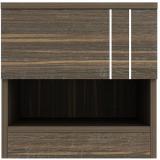 Akshni Pandora 1-Drawer Engineered Wood Bedside Table (Finish Color - Sapphire Ebony, Knock Down)