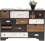 THE ATTIC Solid Wood Free Standing Chest of Drawers (Finish Color - Dark Walnut, Pre-assembled)