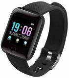 Prixy THE BEST ID116 SMART WATCH Smartwatch (Black Strap, FREE SIZE)