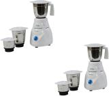 USHA Mixer Grinder 240 W Mixer Grinder (2853 Smash Pack of 2 | 6 Jars | White)