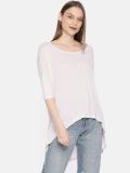 VERO MODA Casual 3/4 Sleeve Solid Women Purple Top