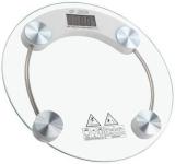 JULU Granny Smith Personal Human Body Weight Machine R2003A Transparent Round Glass Weighing Scale (White) Weighing Scale (White)