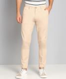 John Players Slim Fit Men Beige Trousers