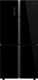 Haier 712 L Frost Free Side by Side Refrigerator Black Glass, HRB-738BG