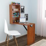 HOFFICE Engineered Wood Study Table (Wall Mounted, Finish Color - Brazilian Walnut, DIY(Do-It-Yourself))