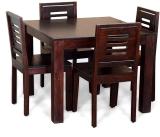 MAHIMART AND HANDICRAFTS Borneo Sheesham Wood 4 Seater Dining Set Solid Wood 4 Seater Dining Set (Finish Color -Walnut Brown, DIY(Do-It-Yourself))