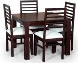 MAHIMART AND HANDICRAFTS 4 seater finish color Walnut Brown Solid Wood 4 Seater Dining Set (Finish Color -Walnut Brown, DIY(Do-It-Yourself))