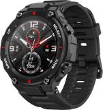 huami Amazfit T rex 1.3 HD AMOLED with advanced GPS suitable for all environments Smartwatch (Black Strap, Regular)