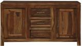 pipercrafts Solid Wood Free Standing Sideboard (Finish Color - Rustic Teak, Door Type- Hinged, Pre-assembled)