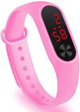 Navmi Digital Boy's & Girl's Watch Black Dial (Pink Strap, Size : FREE)