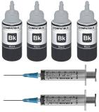 Ang Refill Ink For Use In Desk Jet 2131 Printer - Black - 100 ML Each Bottle with 2 syringe 10ml Black Ink Cartridge