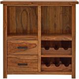 Allie Wood Rosewood (Sheesham) Solid Wood Bar Cabinet (Finish Color - Honey Finish, Pre-assembled)