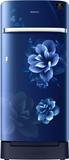Samsung 189 L Direct Cool Single Door 3 Star Refrigerator with Base Drawer Camellia Blue, RR21T2H2YCU/HL