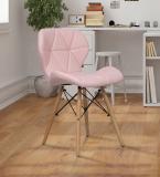 Finch Fox Eames Replica Ormond Iconic Chair in Pink Color Engineered Wood Dining Chair (Set of 1, Finish Color - Pink)