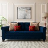 House of Pataudi Amira Fabric 3 Seater  Sofa (Finish Color - Sapphire blue, DIY(Do-It-Yourself))